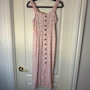 Japna Boho Prairie Maxi Dress Floral Cottagecore Summer Dress M